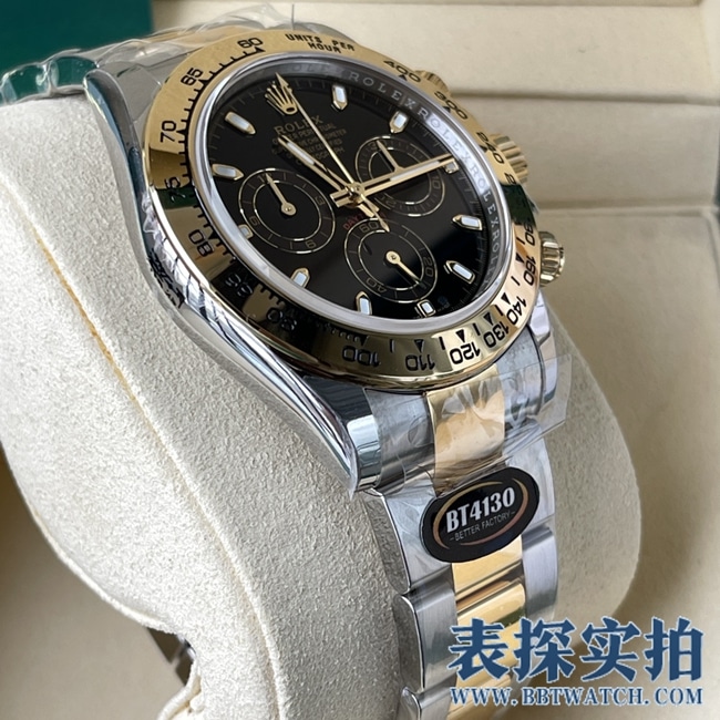 BT厂劳力士迪通拿顶级复刻间黄金款男表_价格_图片_质量怎么样 侧面