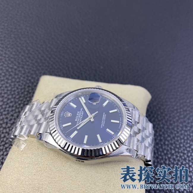 vs劳力士蓝盘顶级复刻日志41mm腕表_价格_图片_质量怎么样 侧面