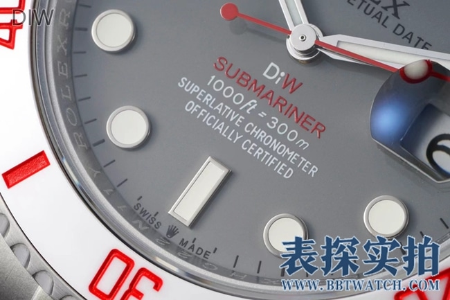 DIW劳力士大厂精仿新品定制款灰盘水鬼完美呈现_价位_款式图片_质量如何细节