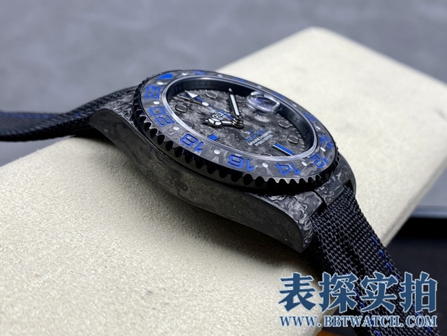 VS劳力士格林尼治顶级高仿碳纤维表壳佩戴轻便_多少钱_图片_做工怎么样侧面