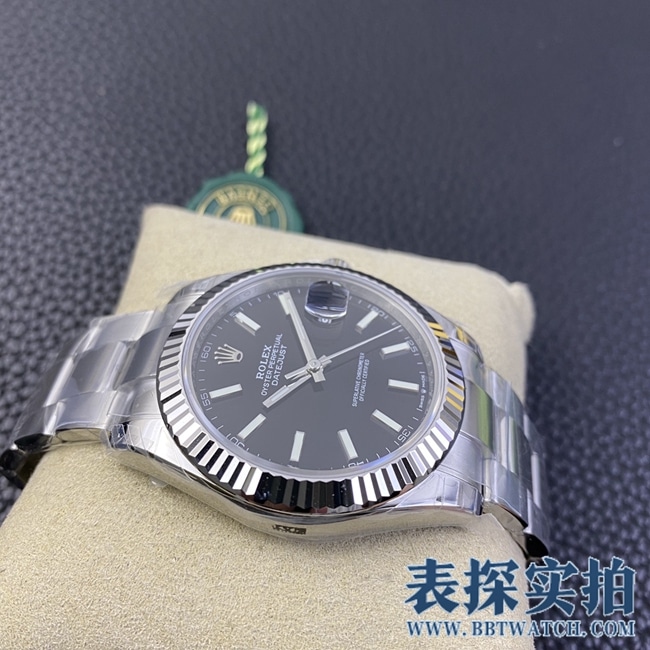 VS劳力士顶级高仿黑盘日志型腕表_多少钱_图片_做工怎么样 侧面