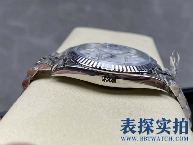 VS劳力士日志顶级高仿41MM腕表_多少钱_图片_做工怎么样 侧面