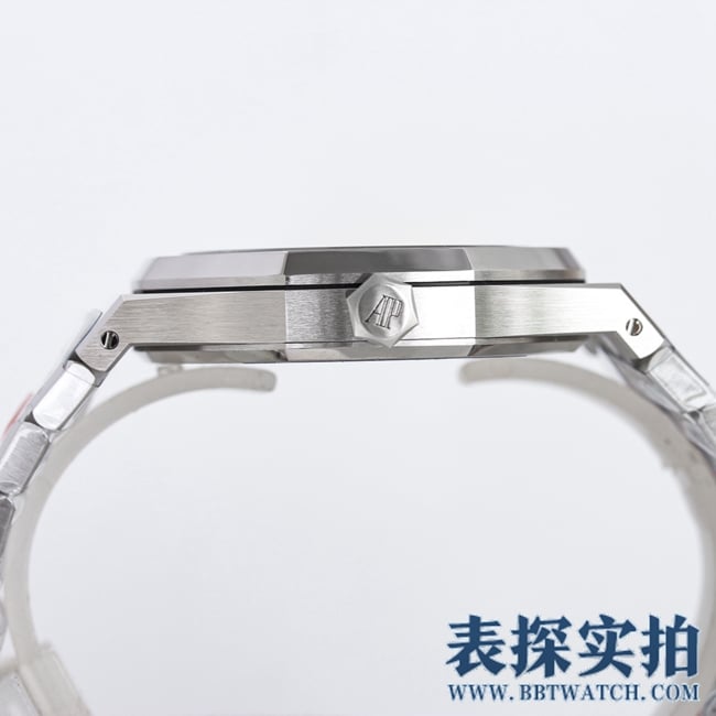 OR厂爱彼顶级高仿黑盘皇家橡树Ap15400st腕表_多少钱_图片_做工怎么样 侧面