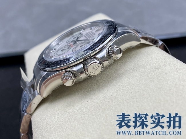C厂劳力士莫桑钻真云母表盘迪通拿顶级复刻 _价格_图片_质量怎么样侧面
