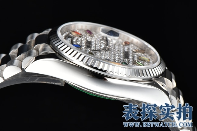 CS劳力士星期日志型顶级高仿系列腕表_多少钱_图片_做工怎么样侧面