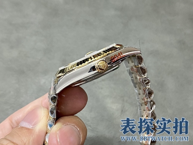GM劳力士顶级高仿绿盘日志型41mm腕表_多少钱_图片_做工怎么样侧面