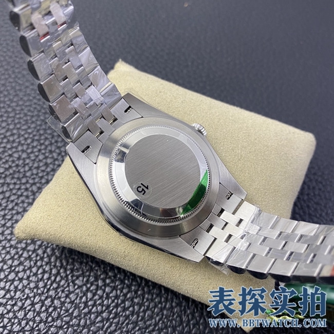 VS劳力士大厂精仿灰盘日志41mm腕表_价位_款式图片_质量如何底盖