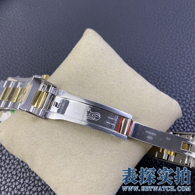 C厂劳力士顶级高仿间金黑水鬼男士腕表_多少钱_图片_做工怎么样表扣