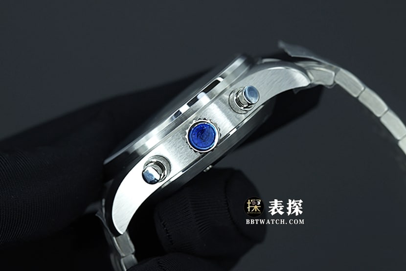 ZF厂万国飞行员计时IW377717一比一超A高仿手表男士蓝盘钢带款图片及价格侧面实拍图