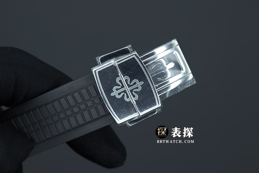  YL厂百达翡丽一比一超A精仿手表男士黑盘橡胶款图片及价格表扣实拍图