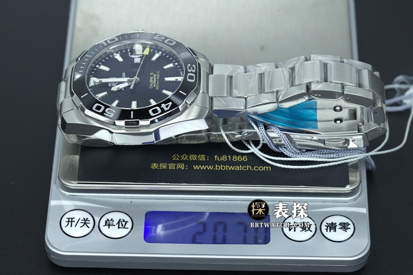 泰格豪雅竞潜一比一顶级复刻手表男士黑盘钢带款图片及价格重量实拍图