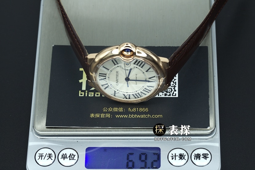 AF厂卡地亚蓝气球WGBB0030顶级复刻手表男士银灰盘皮带款图片及价格重量实拍图
