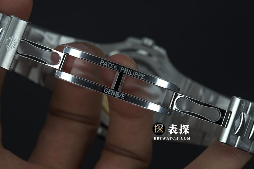 PPF厂百达翡丽运动优雅顶级一比一高仿手表男士绿盘镶钻钢带款图片及价格表扣实拍图