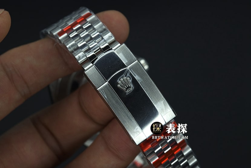 JVS厂劳力士日志一比一超A精仿手表男士黑盘钢带款图片及价格表带实拍图