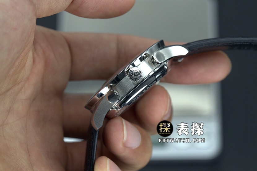 ZF厂万国葡萄牙顶级复刻手表绿盘银针皮带款图片及价格侧面实拍图