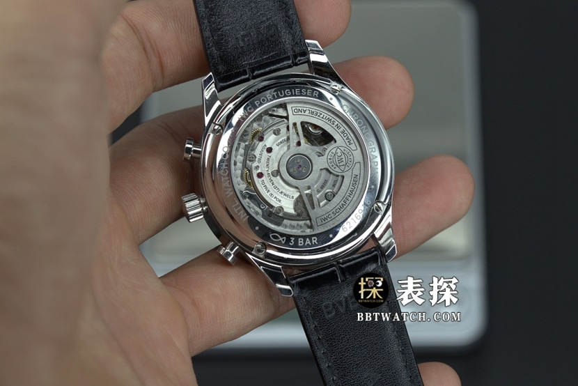 ZF厂万国葡萄牙顶级复刻手表绿盘银针皮带款图片及价格背面实拍图
