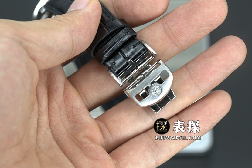 ZF厂万国葡萄牙顶级复刻手表绿盘银针皮带款图片及价格表扣实拍图