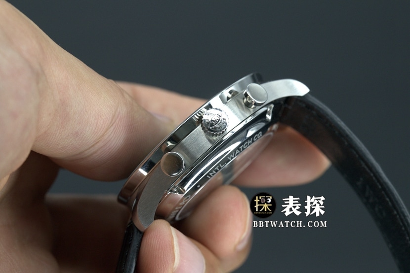 ZF厂万国葡萄牙顶级复刻手表绿盘银针皮带款图片及价格侧面实拍图