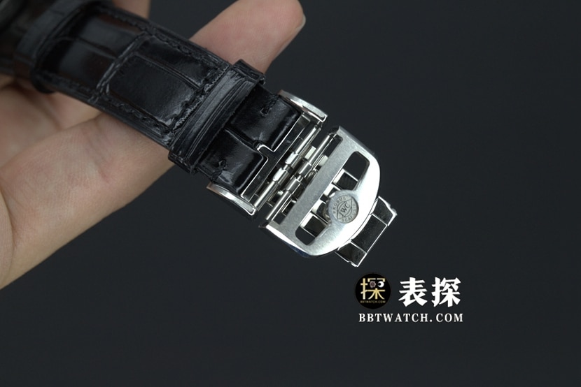 ZF厂万国葡萄牙顶级复刻手表绿盘银针皮带款图片及价格表扣实拍图