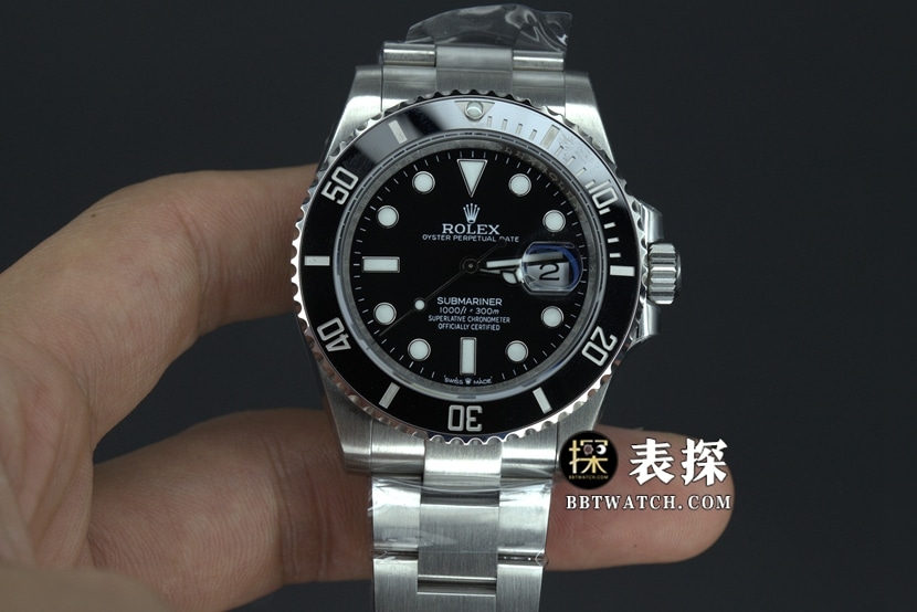 VS厂劳力士潜航者一比一超A高仿手表黑盘黑水鬼钢带款图片及价格正面实拍图