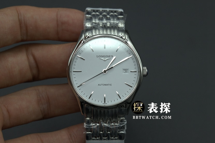 GK厂浪琴律雅一比一顶级复刻手表白盘银针钢带款图片及价格正面实拍图
