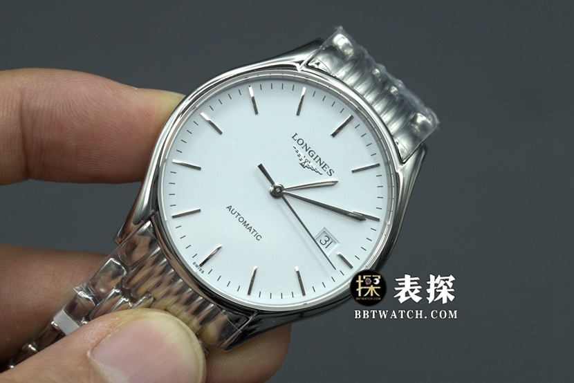 GK厂浪琴律雅一比一顶级复刻手表白盘银针钢带款图片及价格正面实拍图