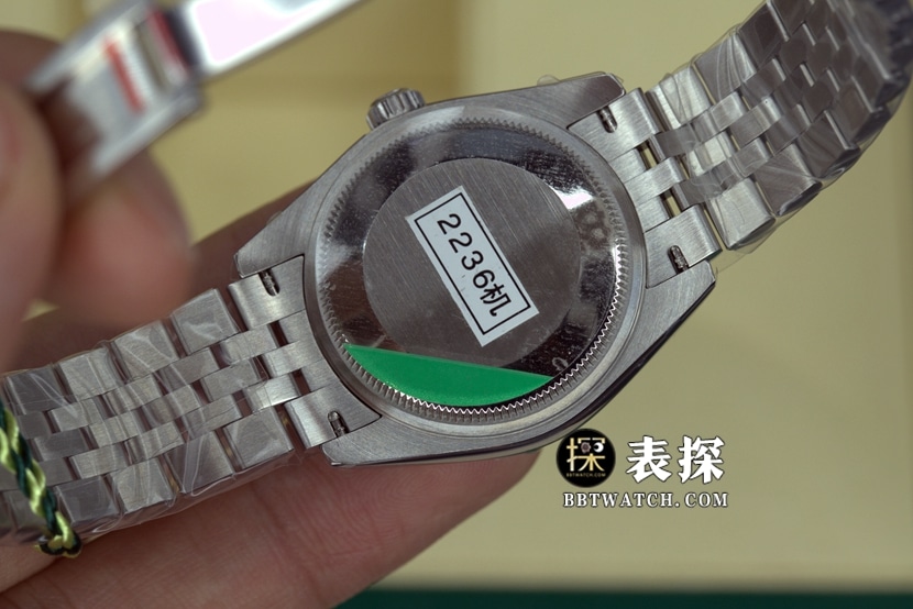 GS厂劳力士日志型一比一超A高仿手表粉盘钢带款图片及价格背面实拍图