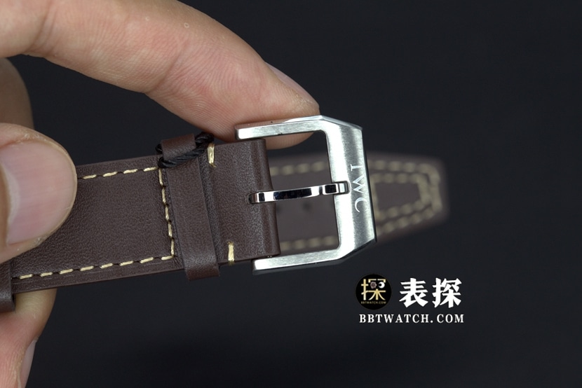 万国飞行员一比一超A精仿手表绿盘白针皮带款图片及价格表带实拍图
