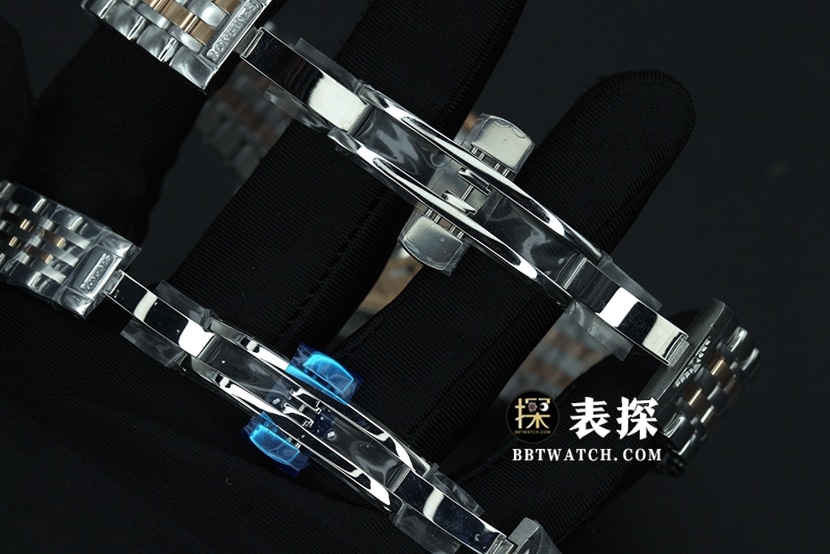 浪琴博雅超A高仿手表情侣白盘黑针钢带款图片及价格表扣实拍图