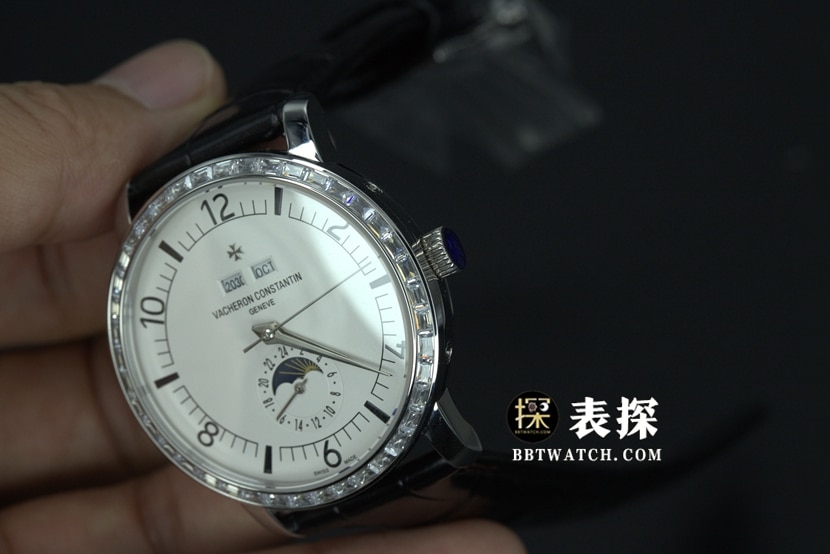 TW厂江诗丹顿历史名作一比一顶级复刻手表男士白盘皮带款图片及价格整体实拍图