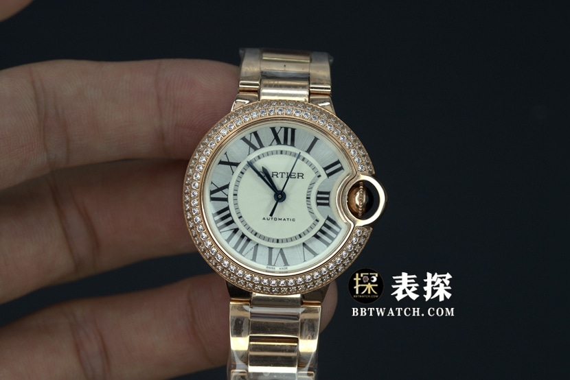 V6厂卡地亚蓝气球顶级一比一精仿手表女士白盘蓝针钢带款图片及价格正面实拍图