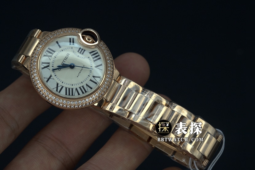 V6厂卡地亚蓝气球顶级一比一精仿手表女士白盘蓝针钢带款图片及价格整体实拍图