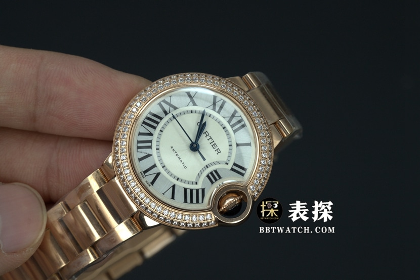 V6厂卡地亚蓝气球顶级一比一精仿手表女士白盘蓝针钢带款图片及价格正面实拍图