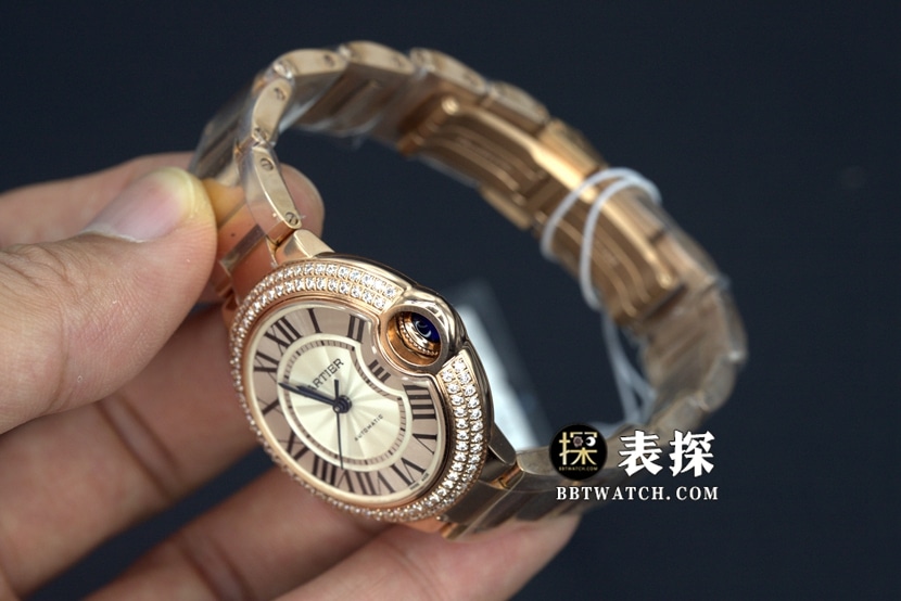 V6厂卡地亚蓝气球顶级一比一精仿手表女士白盘蓝针钢带款图片及价格整体实拍图