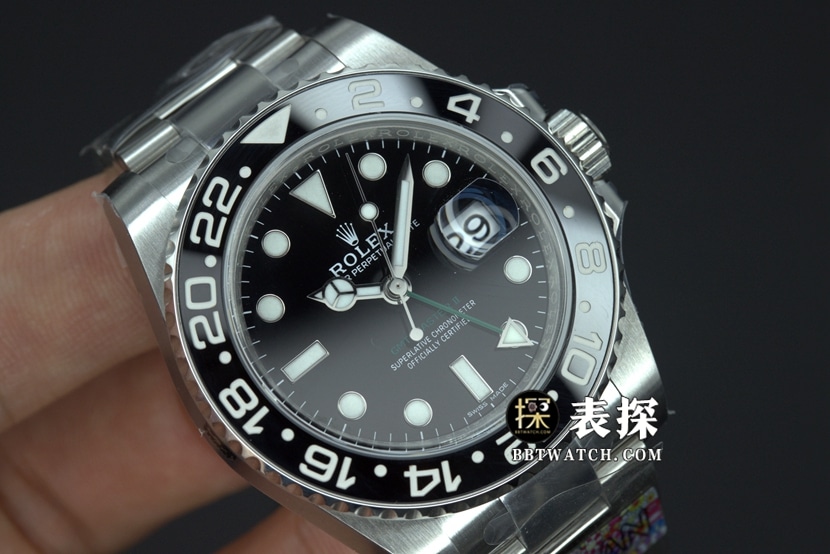 C厂劳力士格林尼治超A高仿手表蝙蝠侠c圈钢带款图片及价格正面实拍图