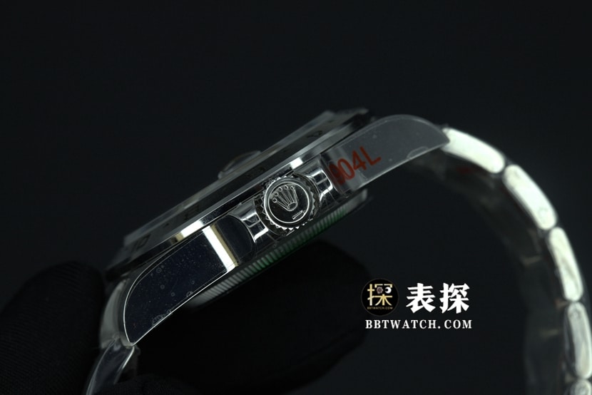 GM厂劳力士探险家型顶级一比一高仿手表男士黑盘钢带款图片及价格侧面实拍图