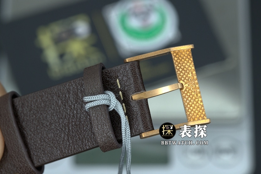 OS厂浪琴经典复刻超A精仿手表男士绿盘皮带款图片及价格表扣实拍图