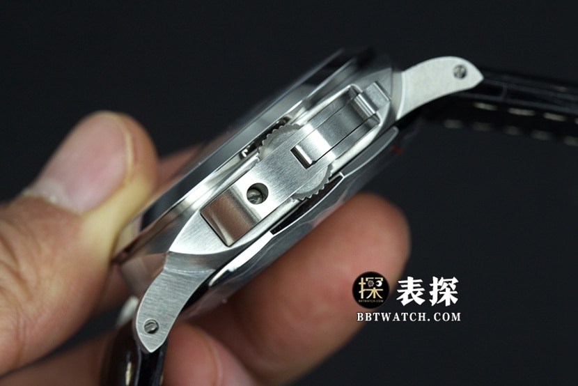 VS厂沛纳海庐米诺一比一超A高仿手表男士白马王子皮带款图片及价格侧面实拍图