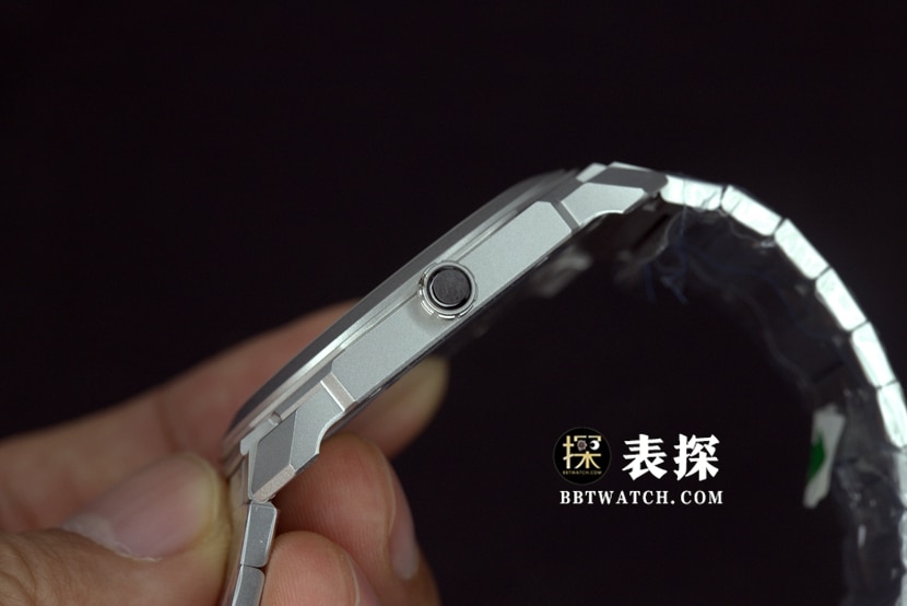 BV厂宝格丽一比一超A高仿手表男士白盘钢带款图片及价格侧面实拍图