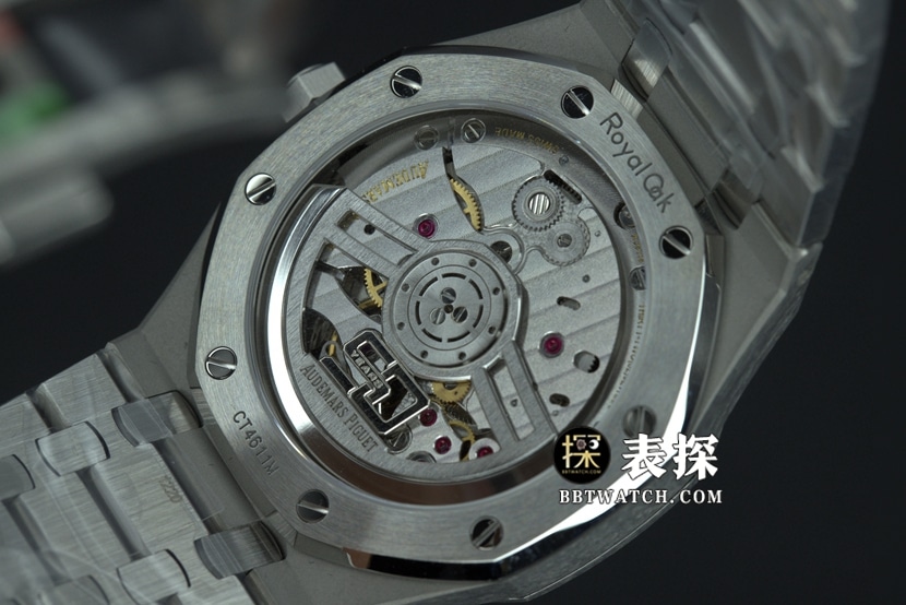 ZF厂爱彼皇家橡树50周年纪念款15510一比一顶级复刻手表男士绿盘钢带款图片及价格背面实拍图