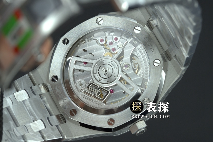 ZF厂爱彼皇家橡树50周年纪念款15510一比一顶级复刻手表男士绿盘钢带款图片及价格背面实拍图