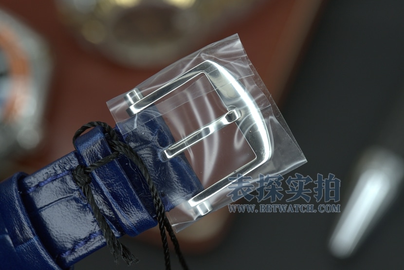 ZF传世宝玑1:1复刻手表蓝色金质玑镂刻花表盘皮带款7097BB/GY/9WU表扣图