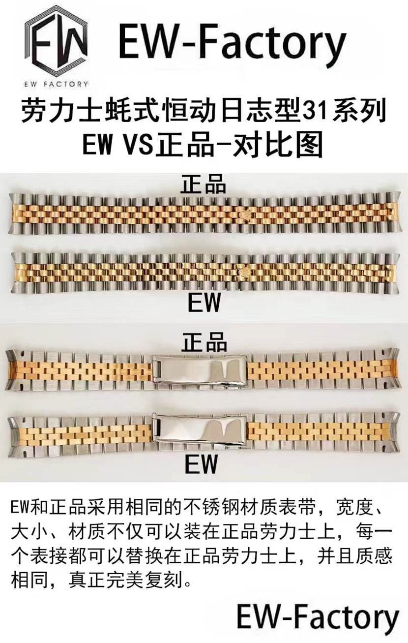 EW劳力士顶级复刻表蚝式恒动日志型31mm真假对比评测