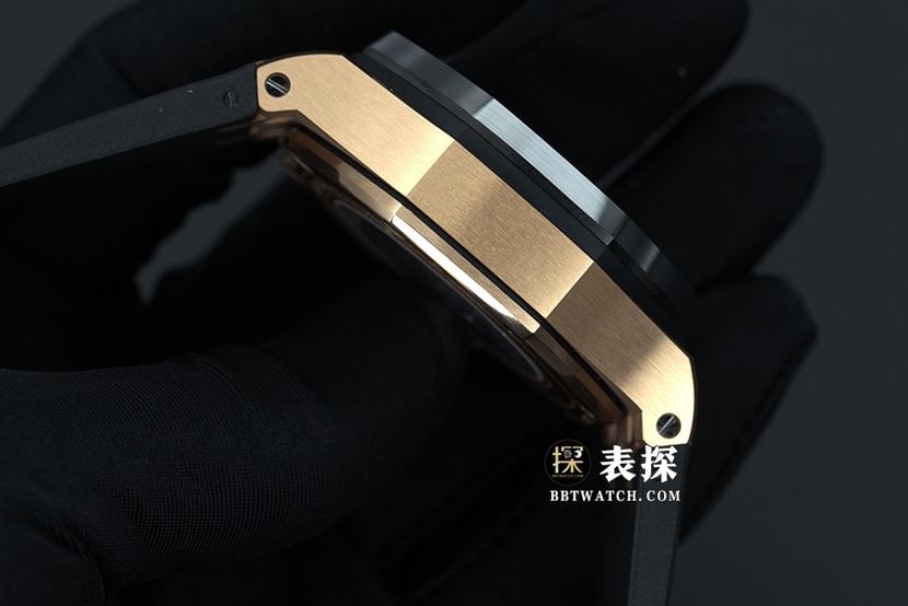 JF厂爱彼皇家橡树离岸型26400顶级一比一精仿手表男士黑盘橡胶款图片及价格侧面实拍图
