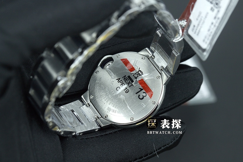 K3厂卡地亚蓝气球一比一顶级复刻手表女士银白盘钢带款图片及价格背面实拍图
