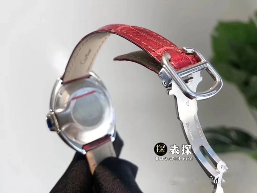 卡地亚钥匙顶级一比一精仿手表女士白盘皮带款图片及价格表扣实拍图