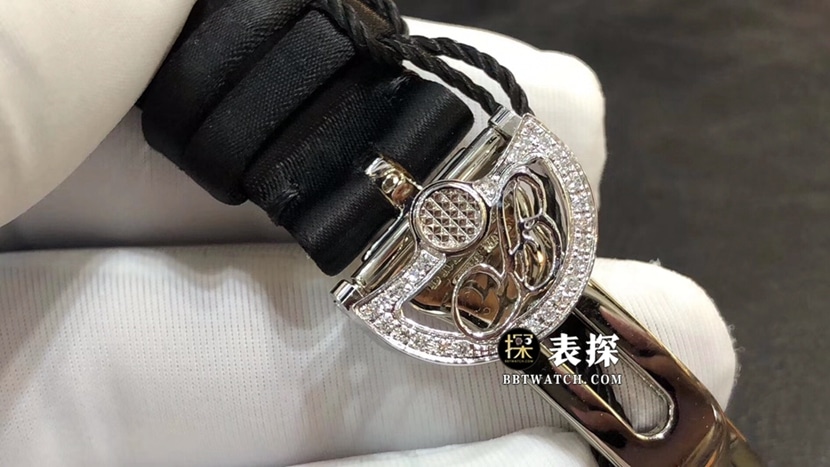 ZF那不勒斯王后宝玑1:1复刻手表银白天然贝母盘织缎款8918BB/58/864/D00D表扣图