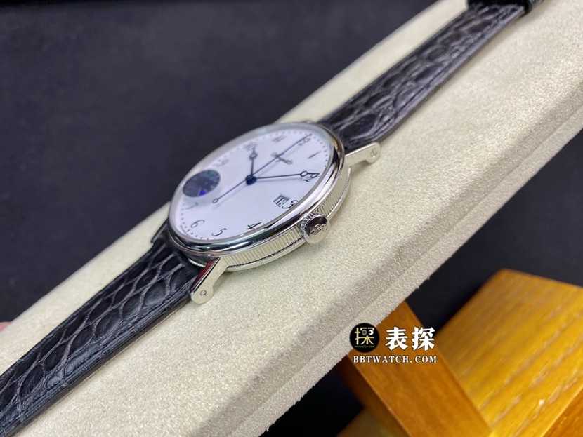 MKS经典宝玑1:1复刻手表银白盘皮带款5177BB/29/9v6侧面图