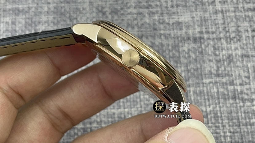 JB厂宝珀艺术大师顶级一比一精仿手表男士黑盘陀飞轮皮带款图片及价格侧面实拍图