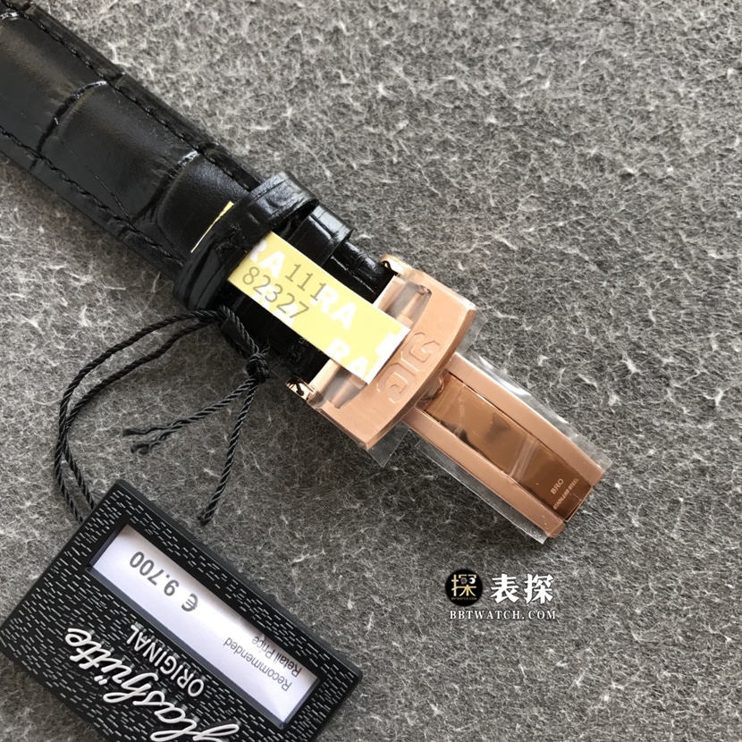GL厂格拉苏蒂原创议员超A高仿手表男士白盘月相玫瑰金皮带款图片及价格表扣实拍图